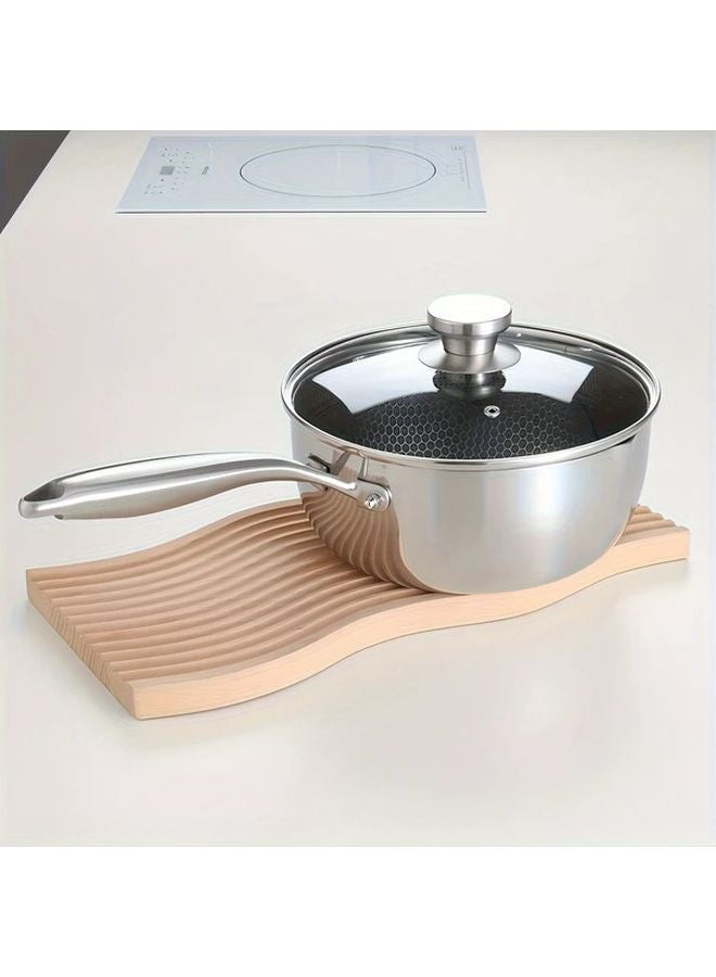 Japanese Style Flat Bottom Saucepan 3 0L 316 Stainless Steel Non Stick Induction Compatible - Image 4